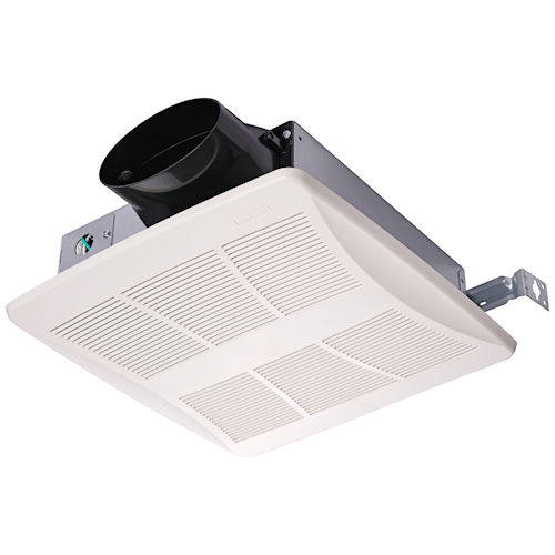 Product image for Broan LP510R Lo-Profile 50/80/100 Selectable CFM Bathroom Exhaust Fan, 120V, 4" Oval Duct Size
