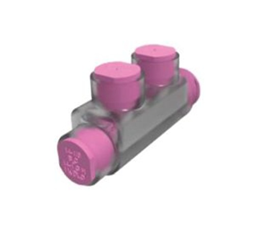 Burndy BISR1/0FX Aluminum UNITAP, In-Line Splice Reducer, #14-1/0 Class B & C, #14-#1 Class G,H,I,K, DLO, 2 PORT