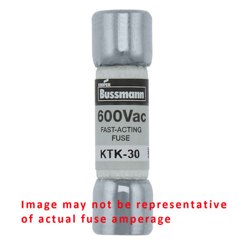 Product image for Bussmann KTK-7 600v 7amp LIMITRON™ Fast-Acting Supplemental Fuse, Non-Indicating, 100kAIC @ 600Vac, 13/32" x 1-1/2"