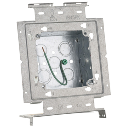 Product image for Caddy PK4D Box Mounting Plate w/Far Side Support on Stud Assembly, 4" Box
