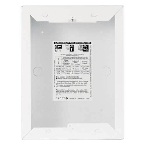 Product image for Cadet CCSMW (69111) Surface Mount Wall Can for Models CS, CM, CE or HW, White