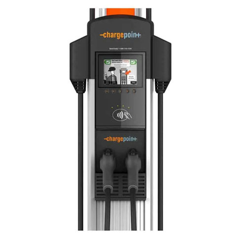 ChargePoint CPCT4025-GW1-BOL 8ft Dual Port Bollard Mount EV Charger Kit, Consists of: 1-CT4025-HD-GW-LTE, 1-CT4000-CMK8, 1-CT4001-BD, 1-CT4001-CAP, 1-CT4001-CCM