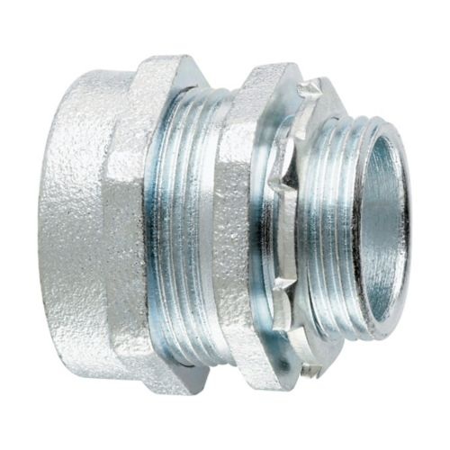 Product image for Crouse-Hinds CPR10 4" Malleable Iron Non-Insulated Straight Compression Rigid Conduit Connector