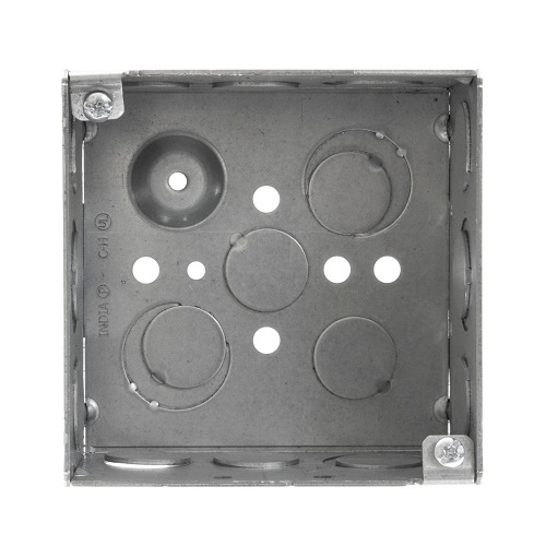 Product image for Crouse-Hinds TP4CS 4" x 2-1/8" Sq. Box with Offset KO for Corrugated Wall