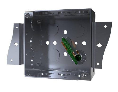 Product image for Crouse-Hinds TP4H 4" x 2-1/8" Square Box Single S-Shape Side Mount Brackets