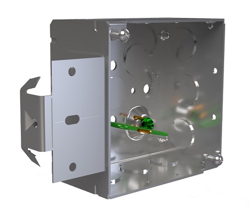 Product image for Crouse-Hinds TP4MSB 4" x 2-1/8" Sq. Box and MSB Brackets