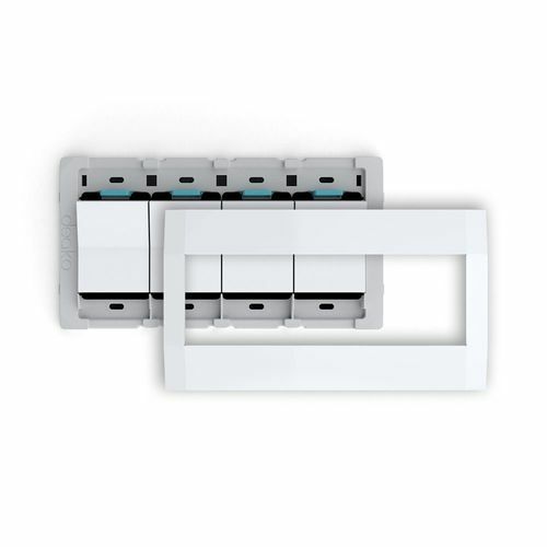 Deako DS-BS4X-WHNL-UCQ 4-Gang Quick Wire Backplate w/ Single Pole ...