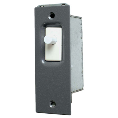 Edwards 502A 120VAC 6A Door Jamb Light Switch, Normally Closed (NC), Painted Gray Faceplate