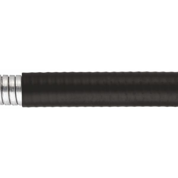 Product image for 1/2" Type-UA/LA Liquidtight Flexible Metallic Conduit, Steel Core, Black PVC Jacket (Electri-Flex 21801) - 100ft Coil