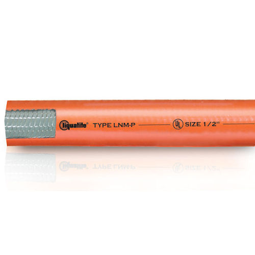 Product image for 3/4" Type-LNMP Liquidtight Flexible Non-Metallic Conduit, PVC Core, Orange PVC Jacket (Electri-Flex 87202) - Cut to Length