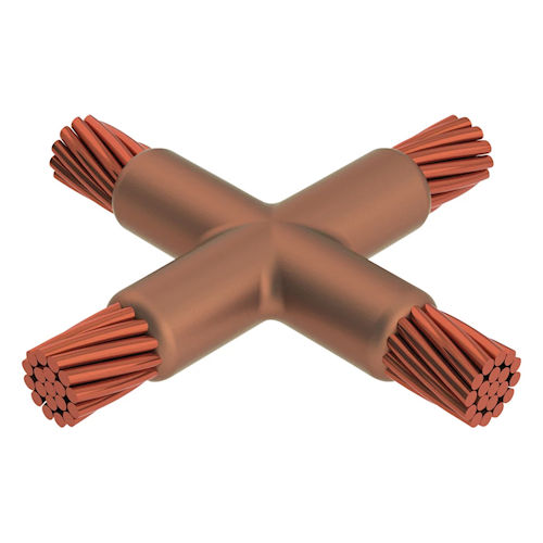 Product image for Erico / Cadweld XAC2Q2Q Exothermic Weld Mold, Cable to Cable Horizontal Splice, 4/0 Concentric, 0.528" Conductor 1 OD, 4/0 Concentric, 0.528" Conductor 2 OD