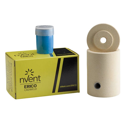 Product image for ERC GT1162Q CADWELD ONE SHOT 3/0 - 4/0 TO 5/8 GRD VERT TEE HORZ THRU