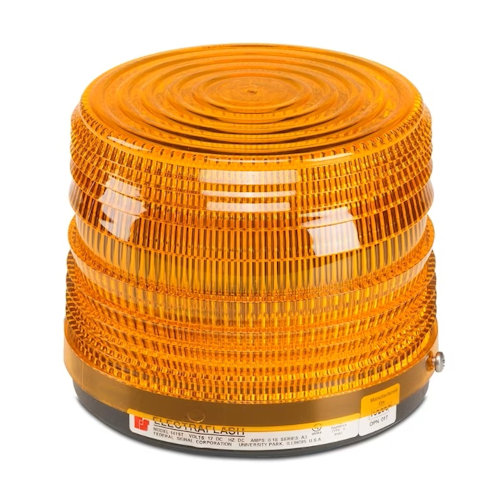 Federal Signal 141ST-120A Electraflash&#174; Strobe Warning Light, 120VAC, 1/2" NPT Pipe Mount, Indoor/Outdoor - Amber Lens
