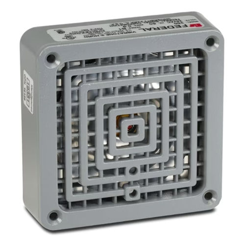 Federal Signal 350-120-30 Vibratone&#174; Horn, 120VAC 50/60Hz, 0.18A, 100 dBa @ 10', Powder Coated Die-Cast Zinc Housing