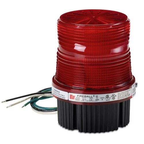 Federal Signal FB2PST-120R Fireball® Strobe Warning Light, 120VAC, Indoor/Outdoor Use - Red Lens Product image for Federal Signal FB2PST-120R Fireball® Strobe Warning Light, 120VAC, Indoor/Outdoor Use - Red Lens