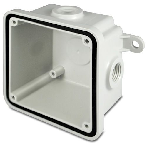 Product image for Federal-Signal WB-NM Weatherproof Back Box for Electronic Horn, Non-Metallic, Gray