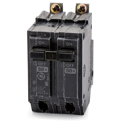 Product image for GE Lighting THQB2150 2 Pole Circuit Breaker, 50A, 1 Phase, 120/240V