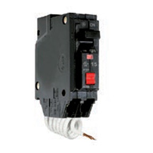 Product image for GE Industrial Solutions THQL1115GF 15 Amp 10 kaic 120 Volt 1-Pole GFCI Circuit Breaker