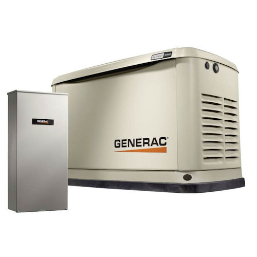 Product image for Generac 72101 Guardian 24kW Home Standby Generator w/ Whole House Transfer Switch, Wi-Fi Enabled