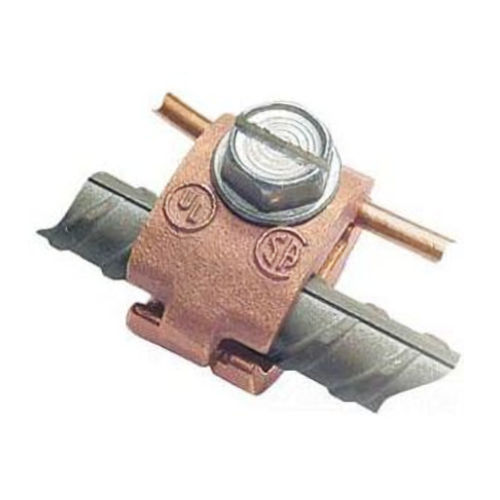 Product image for Greaves J30-DB Rebar Clamp, Direct-Burial, #8 Solid - #4 Stranded, #4 (1/2") Rebar, Cast Bronze Body, Stainless Steel Hardware