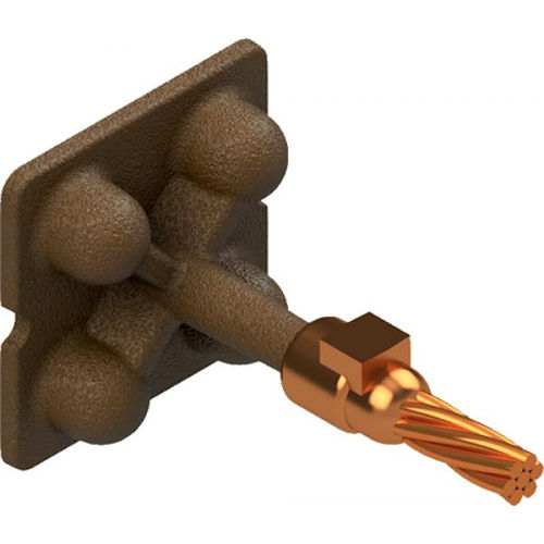 Product image for Harger EGPCB4/04/0B Exothermic Weld Mold, Butt End Splice of Horizontal Cable to Ground Plate Stud, 4/0 Stranded Copper Conductor to 4/0 Ground Plate Stud