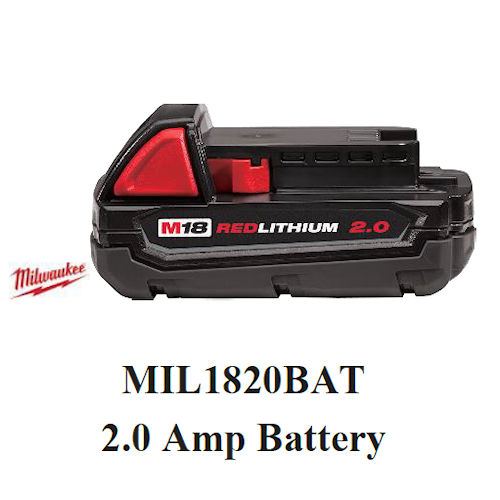 Product image for Harger MIL1820BAT Milwaukee 2.0 Amp 18V Controller Battery