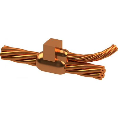 Product image for Harger PB-4/02/0B Exothermic Weld Mold, Parallel Tap of Horizontal Cables, 4/0 Run to 2/0 Tap. Requires MH1 Handle Clamp