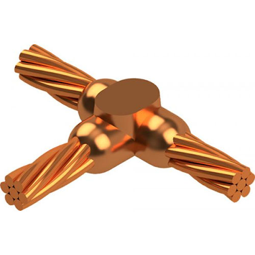 Harger RT-4/04/0B Exothermic Weld Mold, 2pc Tee for Horizontal Run & Tap Cables, 4/0 Run to 4/0 Tap. Requires MH1 Handle Clamp