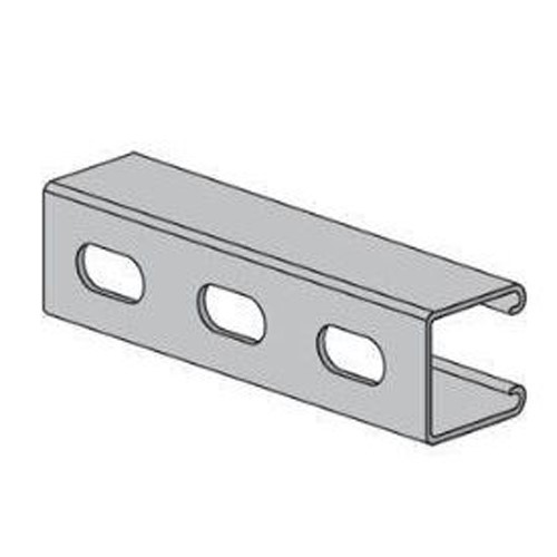 Product image for Haydon Strut Corp H-134-OS-10PG 10 Foot x 1-5/8 Inch x 1-5/8 Inch 14 Gauge Pre-Galvanized Steel Slotted Channel