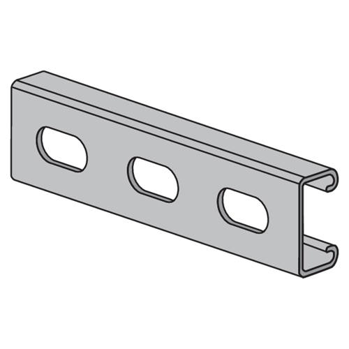 Product image for Haydon H-164-OS-10HDG 13/16" x 1-5/8" 14ga Slotted Channel, 10ft Length, 9/16" x 1-1/8" Slot, Hot Dipped Galvanized Steel