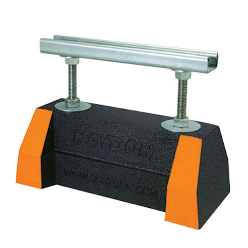 Product image for Haydon HBS-CE10-8-H-164-PG Rooftop Support Block w/ Threaded Rod Extension & Channel, 8" Height, 13/16" Pre-Galvanized Steel Strut, 10" Base Length, 1000lb Load Capacity