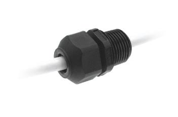 Heyco 3234 (LTF3/4) 1.068" NPT Series-35 Straight Liquidtight Cord Grip, .450"-.709" Cord Range, Black