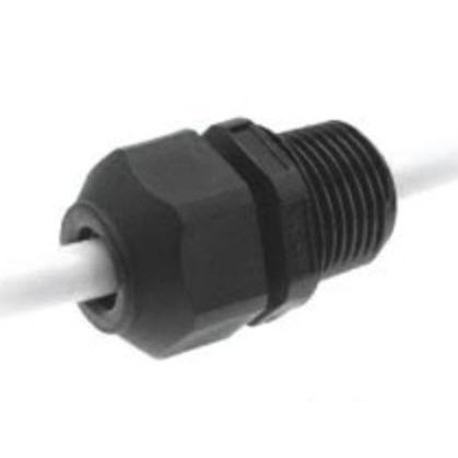 Product image for Heyco M3234 3/4" NPT Nylon Liquidtight Cord Grip, .435"-.705" Cable Range - Black