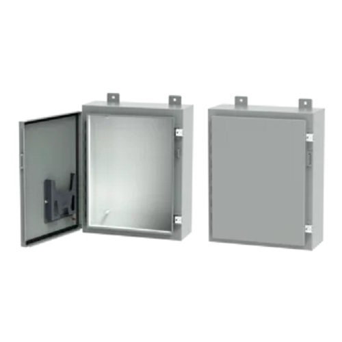 Product image for Hoffman A3L36H3612LP Continuous Hinge Enclosure with Clamps, LP Type 12, 36 x 36 x 12, Gray