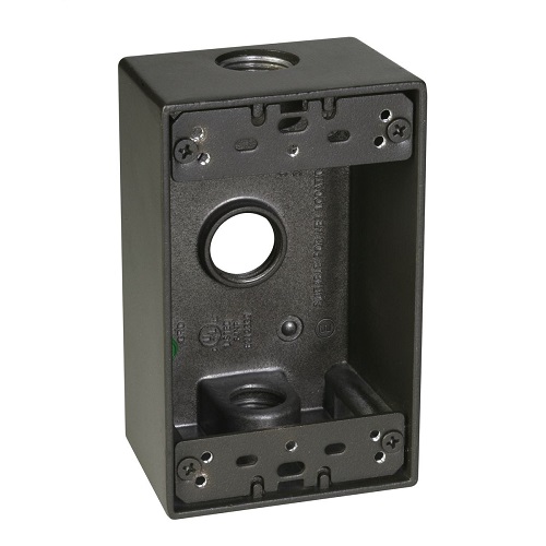 Product image for RACO SB350Z 1G WP BOX (3) 1/2 IN. O