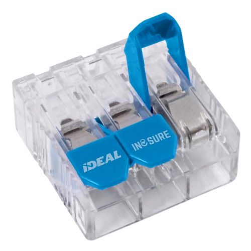 Product image for Ideal 30-10L33 In-Sure® 3-Port Lever Wire Connector (Model L33) #10 AWG 30A 600V (75/Box)