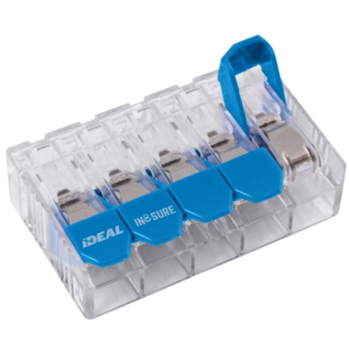 Product image for Ideal 30-10L35 In-Sure® 5-Port Lever Wire Connector (Model L35) #10 AWG 30A 600V (50/Box)