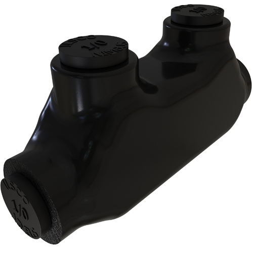 Product image for Ilsco PBT-1/0 Nimbus Insulated Aluminum In-Line Splicer-Reducer Connector, Conductor Range 1/0-14, 2 Ports, Tin Plated, UL, CSA