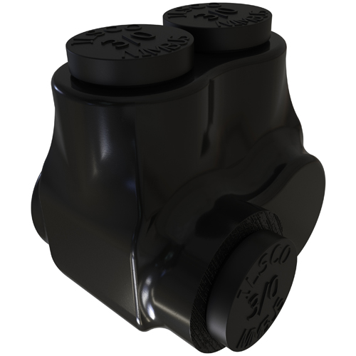 Product image for Ilsco PBTO-1/0 Nimbus Insulated Aluminum In-Line Splicer-Reducer Connector Offset, Conductor Range 1/0-14, 2 Ports, Tin Plated, UL, CSA
