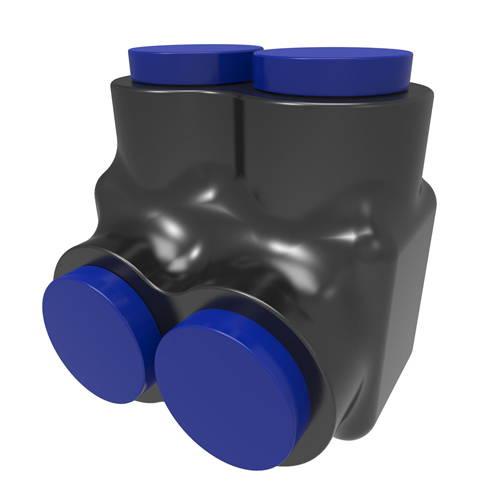 Product image for Ilsco PBTS-2-3/0-F Nimbus4Flex Insulated Flexible Aluminum Multi-Tap Connector, Conductor Range 3/0-6, Flex 2/0-6 H,I,K,DLO 1-6 M, 2 Ports, Single Sided Entry, Tin Plated, UL, CSA