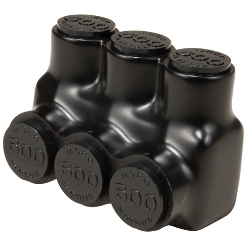 Product image for Ilsco PBTS-3-500 Nimbus Insulated Aluminum Multi-Tap Connector, Conductor Range 600-4, 3 Ports, Single Sided Entry, Tin Plated, UL, CSA