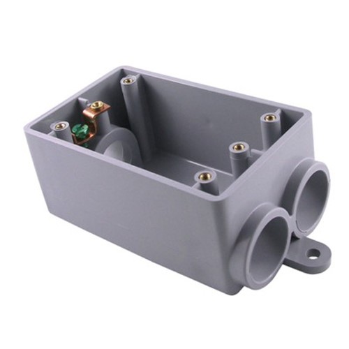Product image for IPEX 077622 1/2 Inch Hub 16.3 In. PVC 1-Gang Rigid Conduit Box