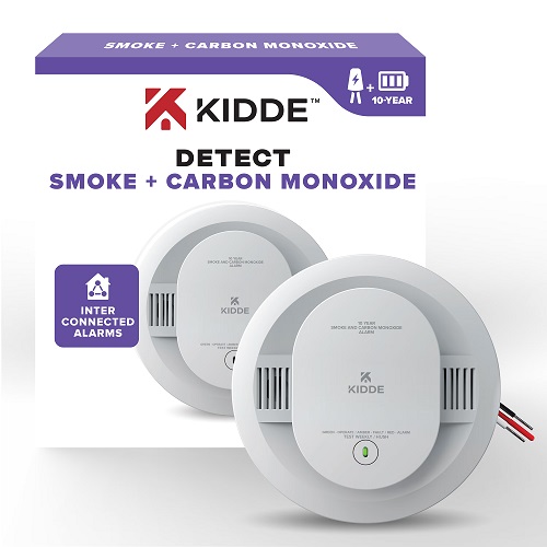 Product image for Kidde CUAC10YFEX-V (21033086) Firex® Combination Smoke / Carbon Monoxide Alarm w/ Voice, Hardwired w/ 10-Year Backup Battery