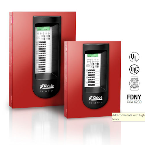 Product image for Kidde FX-5RD Conventional Fire Alarm System, 5-Zone (IDC) FACP, Programmable NACs by Zone