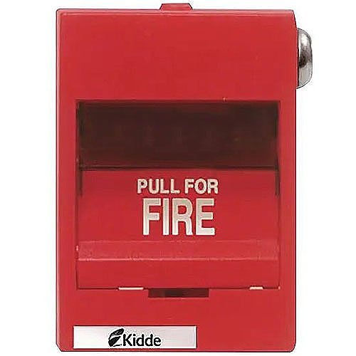 Product image for Kidde K-277B-1110 Single Action Fire Alarm Pull Station, 6" Leads, Open Circuit, Tool Reset