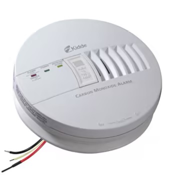 Kidde KN-COB-IC (21006406) AC Hardwired Operated Carbon Monoxide Alarm, Electrochemical Sensing