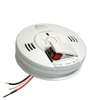 Product image for Kidde KN-COPE-I (21007624) AC Wire-in Combination Carbon Monoxide & Photoelectric Smoke Alarm, 9V Battery Backup