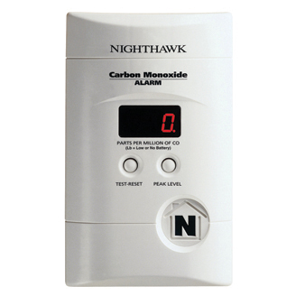 Product image for Kidde KN-COPP-3 (21006973) Nighthawk™ AC Plug-in Operated Carbon Monoxide Alarm w/ Digital Display, 120V, Electrochemical Sensing, 9V Battery Backup (Contractor 6 Pack)