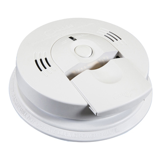 Product image for Kidde KN-COSM-BA (21006974) Combination Smoke Alarm & Carbon Monoxide Detector, (2) AA Battery Operated, Ionization / Electrochemical Sensing