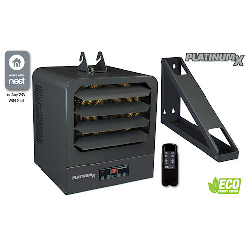 Product image for King KB2405-1-PLTMX Electronic Unit Heater, 5kW 1-Phase 240/208V, 17000 BTU, 520CFM